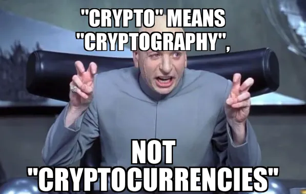 Crypto means cryptography